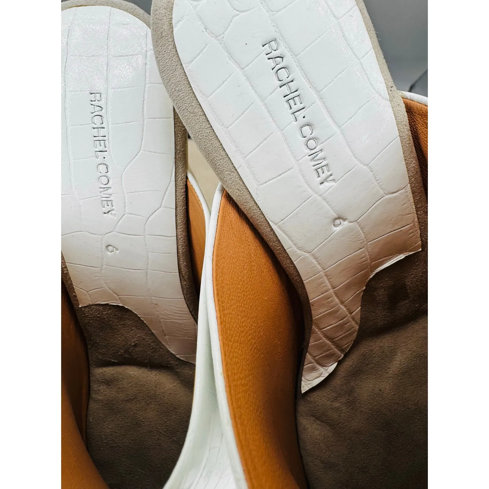 RACHEL COMEY TOMAN CLOG - WHITE Embossed leather mules size 6 - Image 5