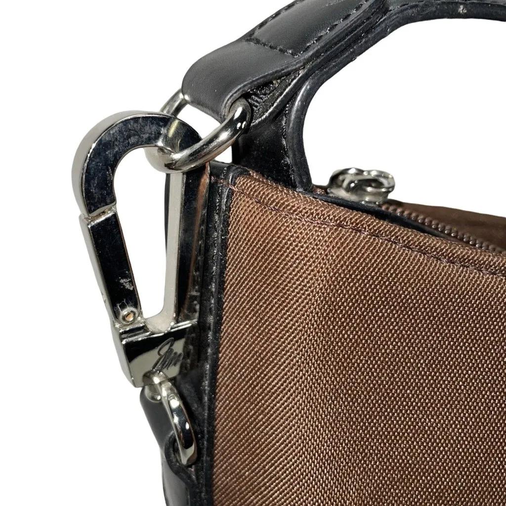 Joy Mangano Brown Bucket Purse Bag Shoulder Purse Triple Compartment u - Image 3