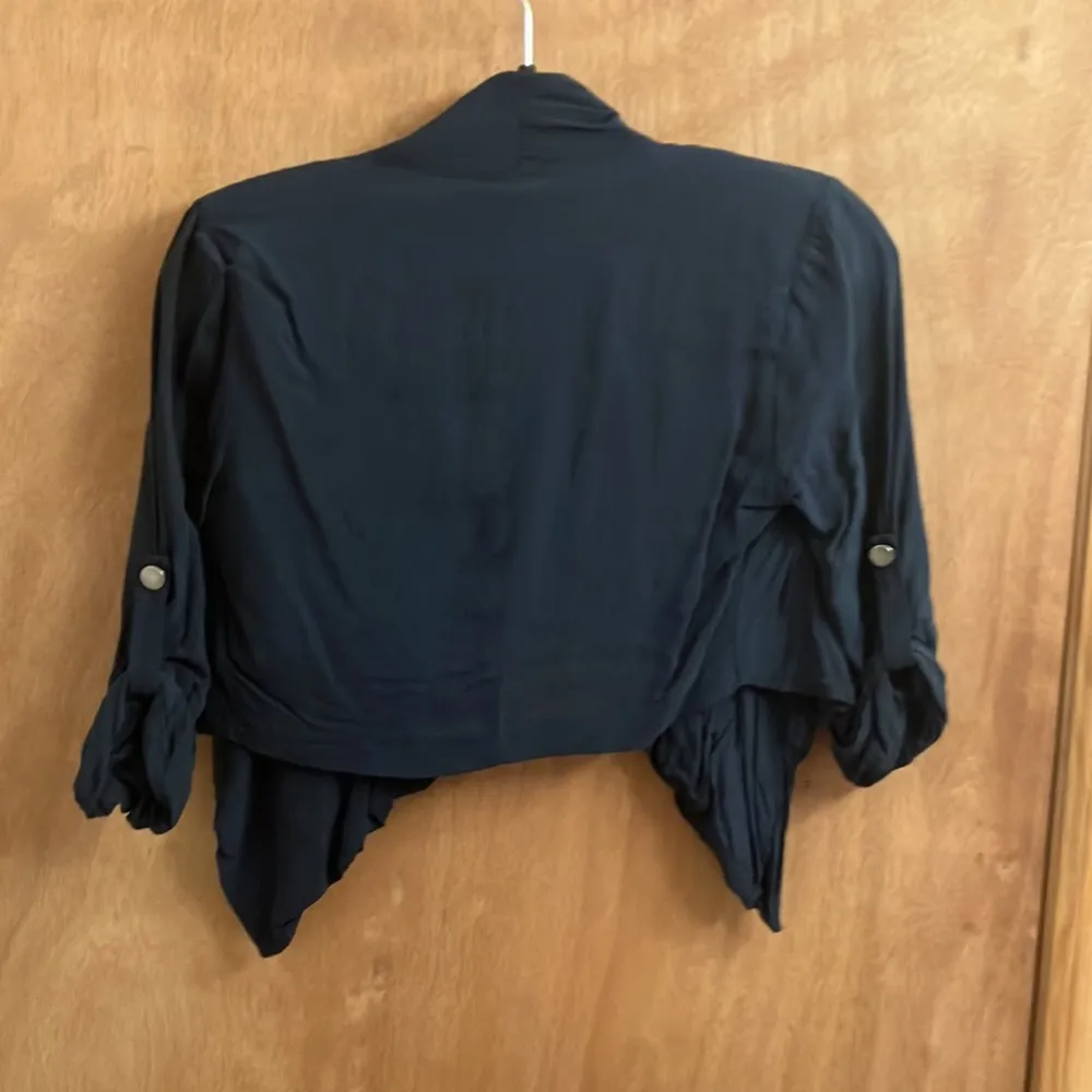 Forever 21 teal cropped jacket woman’s size small - Image 5