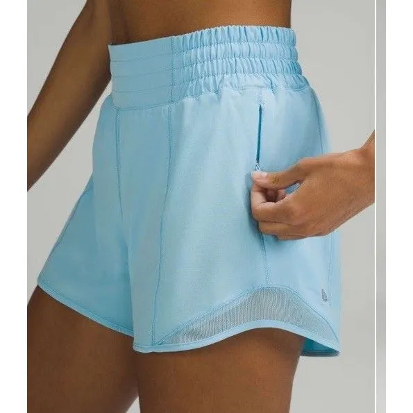 Lululemon Hotty Hot Low-Rise Lined Short Cyan Blue Size 4 - Image 3