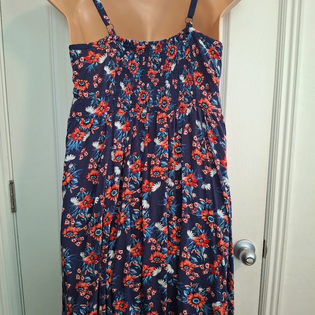 Torrid Sz 1 Floral Navy Blue Dress - Image 12