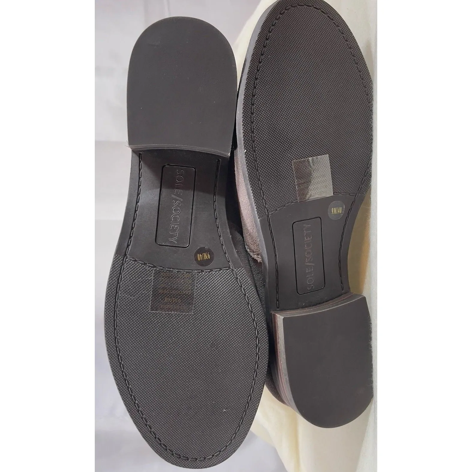 Sole Society Natasha Womens 9 M Suede Bootie Mushroom Casual Flat Slip On Boho - Image 7