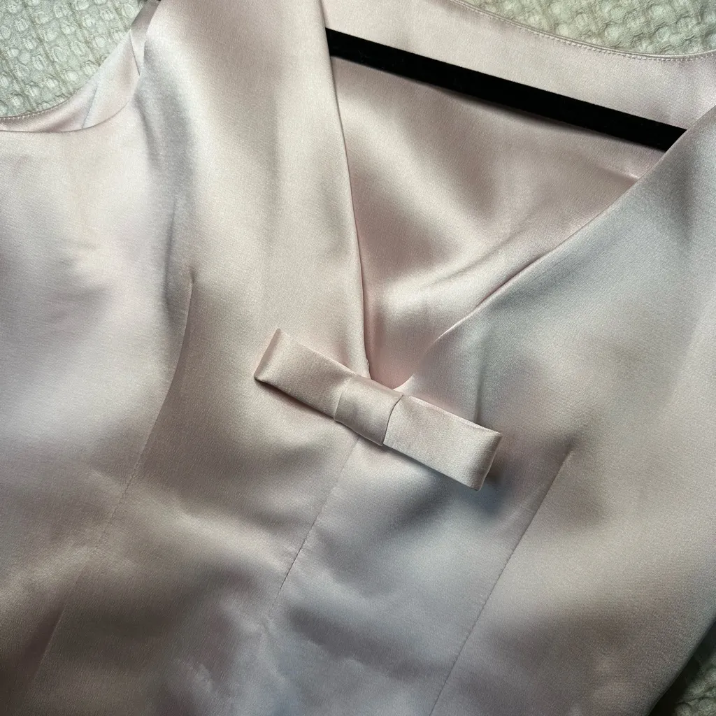 ASTR Light Pink Satin Dress - Image 4