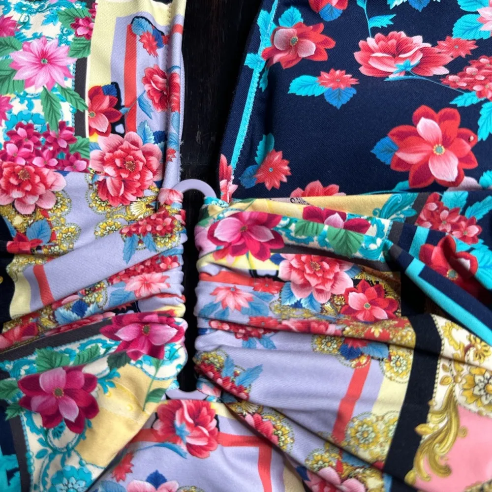 One piece halter top bathing suit swimsuit pool Beach Resort BoHo coastal - Image 5