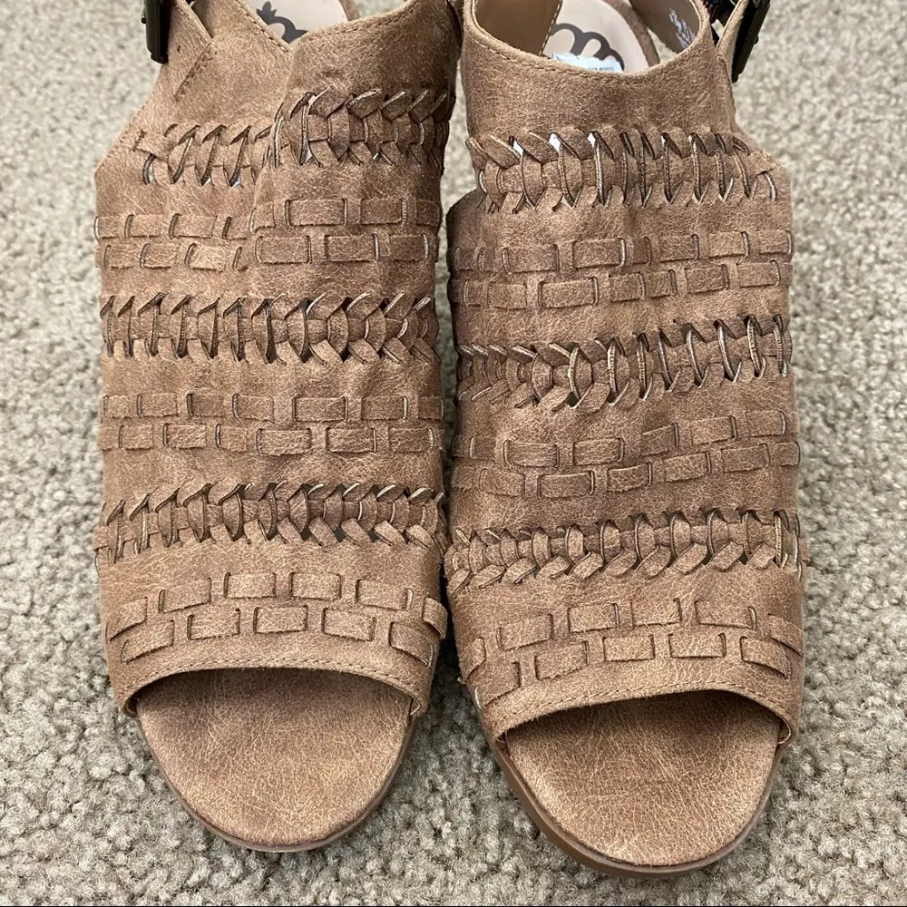 Fergalicious Vagabond Open Toe Booties 9.5 - Image 3