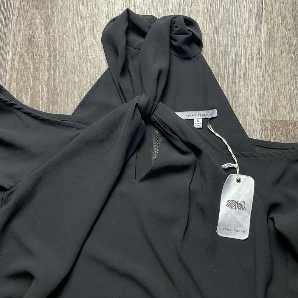 Naked Zebra/VICI Chic Black Cold Shoulder Top - Image 8