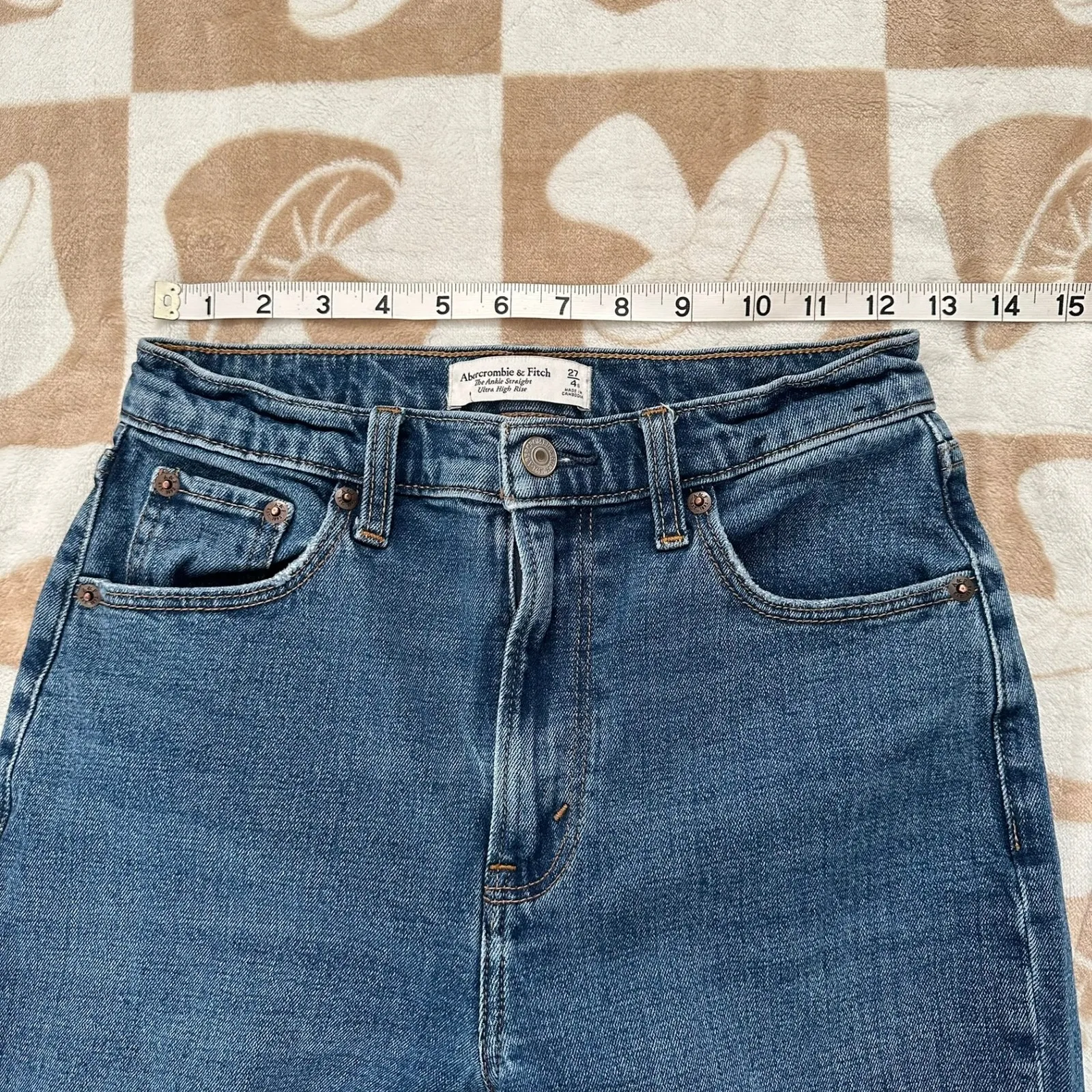 Ankle Straight‎ Ultra High Rise Distressed Jeans 4/27 Curve - Image 7