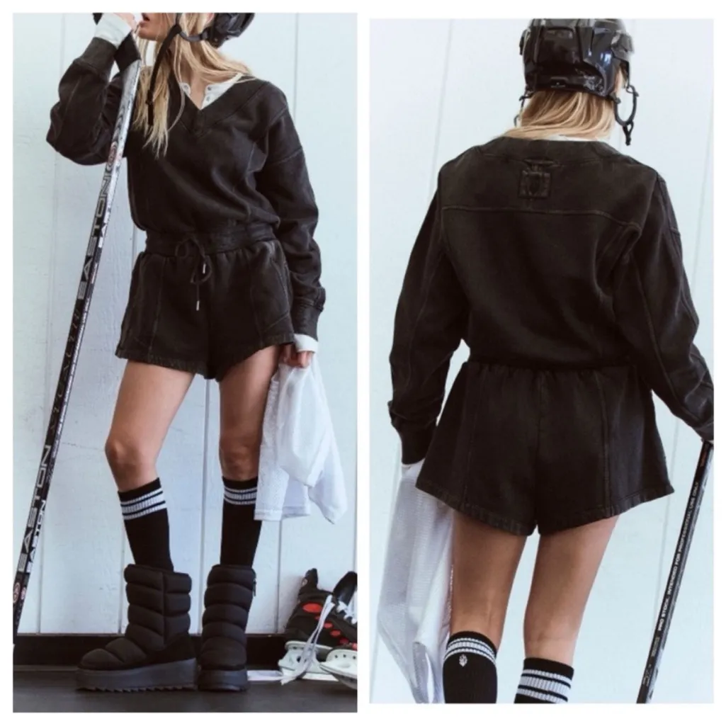 FP Movement by Free People Black Intercept Romper Size XS - Image 4