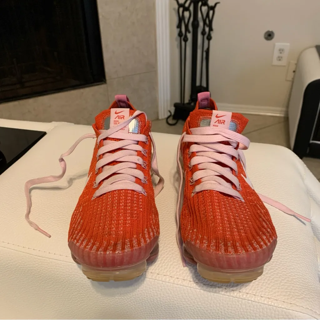 Nike Air Orange Sneakers with Pink Laces‎ - Image 2