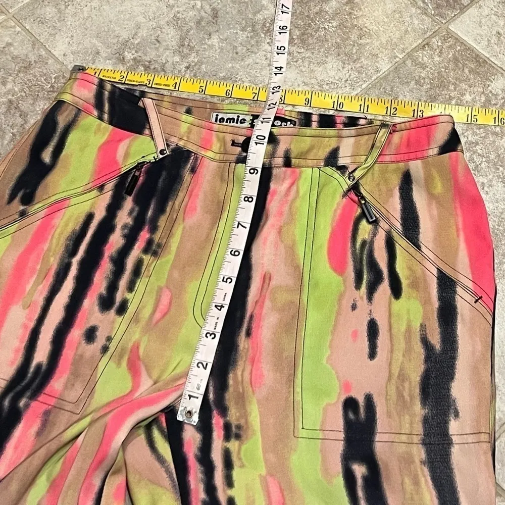 Jamie Sadock Knee Capri Pants Colorful Neon High Rise Pockets Stretch Athletic 6 Pink - Image 6