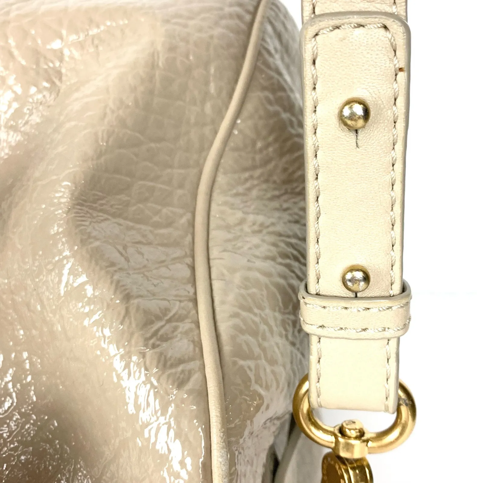 Marc Jacobs Leather Handle Tote Bag With Removable Shoulder Strap Tan Size Large - Image 13