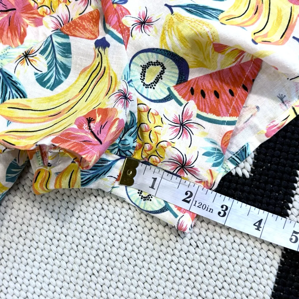 Marine Layer Camila Floral Romper in White Fruit Print Medium - Image 11