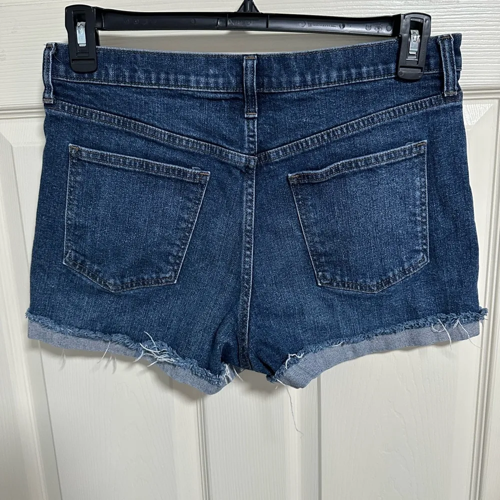 Gap  Blue Jean Shorts with Distressed Hem - Image 2