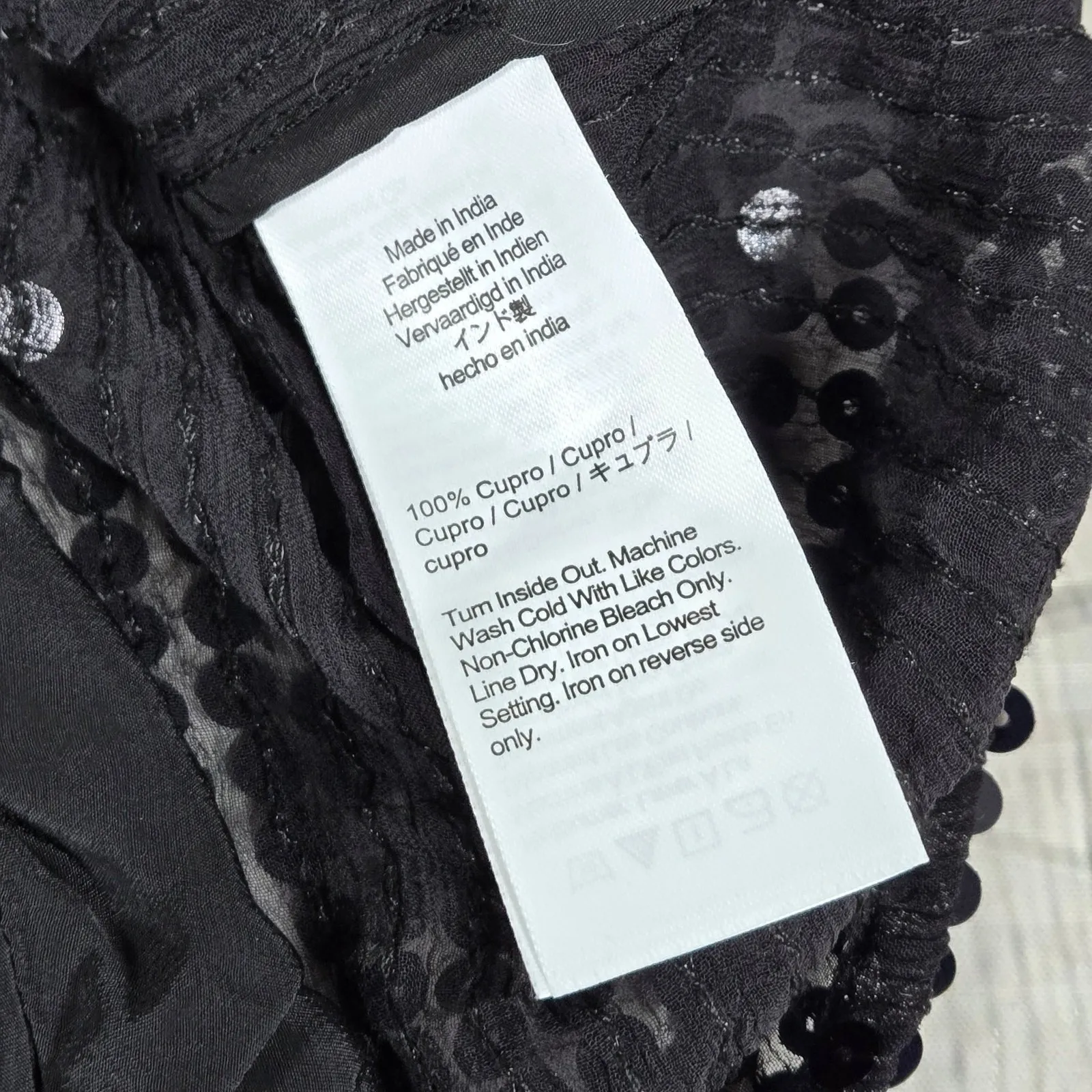 J. Crew Sequin mockneck‎ long sleeve top Black S NWT - Image 6