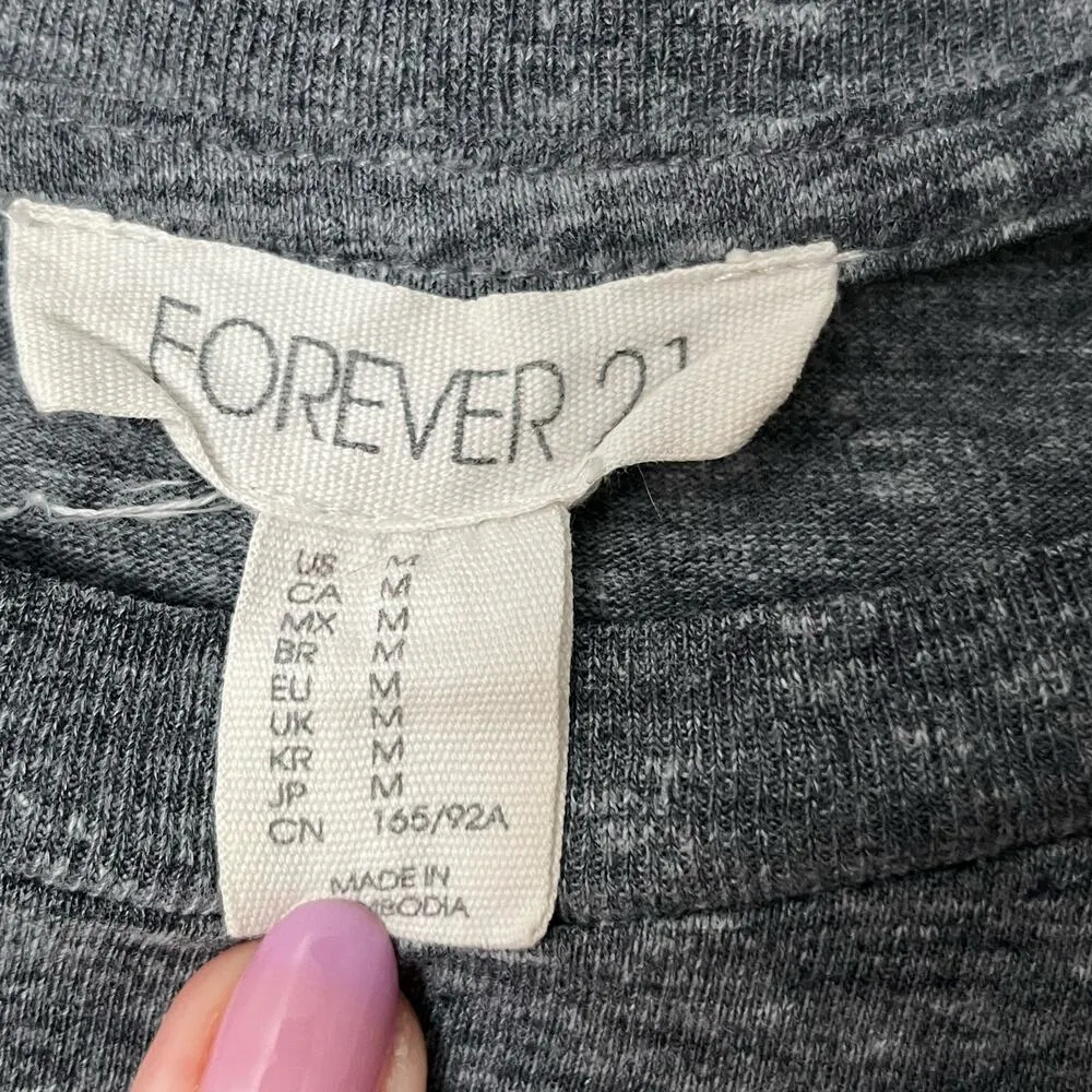 Forever 21 Heathered T-Shirt - Size M - Image 2
