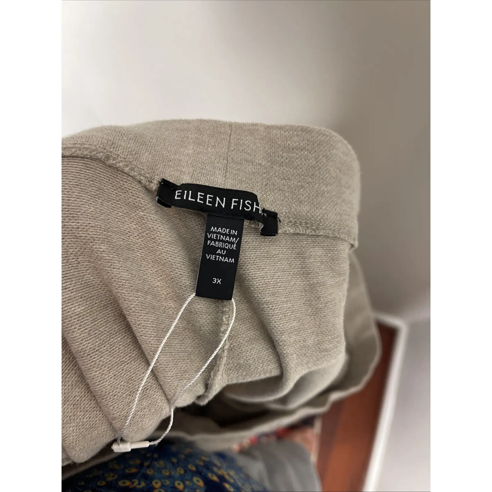 New Plus Eileen Fisher Organic Cotton Beige Crop Straight‎ Leg Pant 3X - Image 9