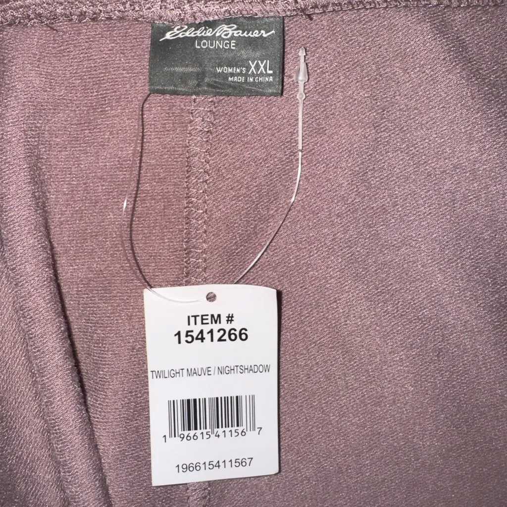 Eddie Bauer NWT Women's Size XXL High Rise Twilight Mauve Loungewear Pants - Image 3