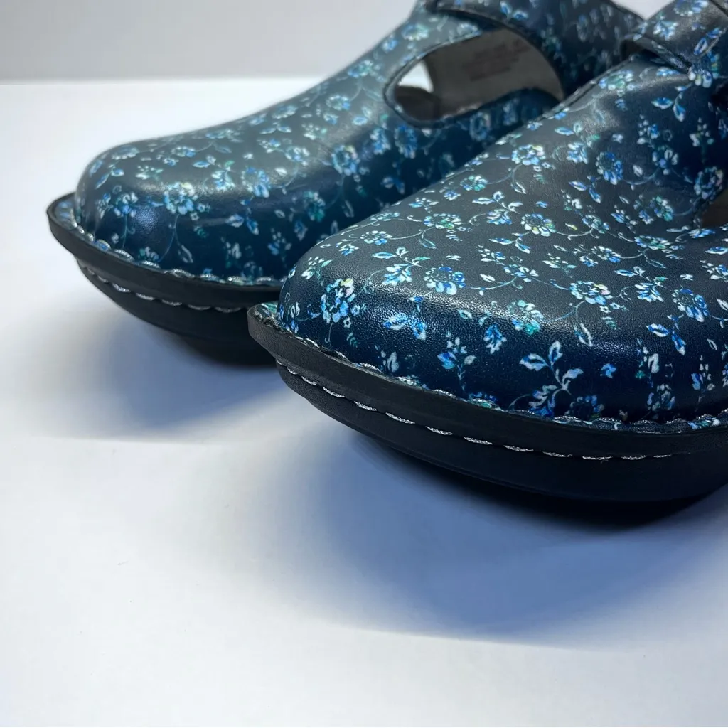 Alegria Blue Floral Slip-On Shoes - Image 9