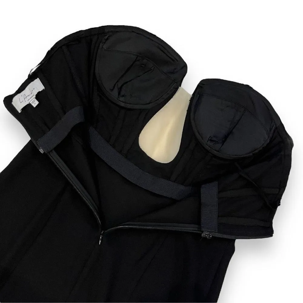 L'Academie Cosme Mini Dress in Black‎ - Image 8