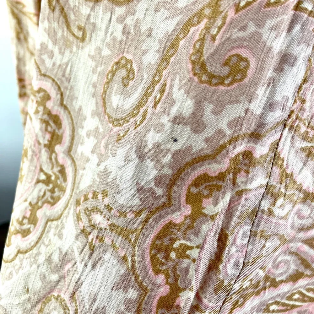 Vintage Lined Floral Paisley Sleeveless Mini Dress Size L - Image 11