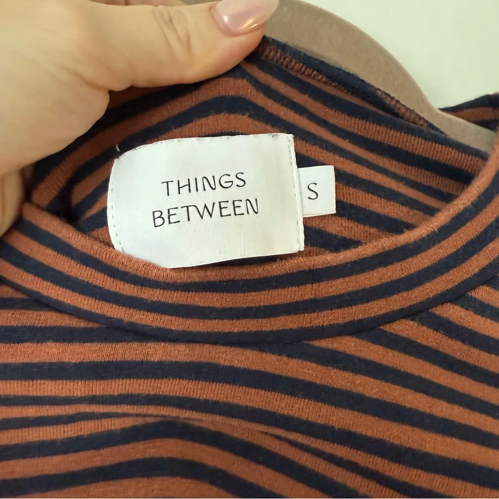 Things Between Striped Brown & Black Tee S - Image 2