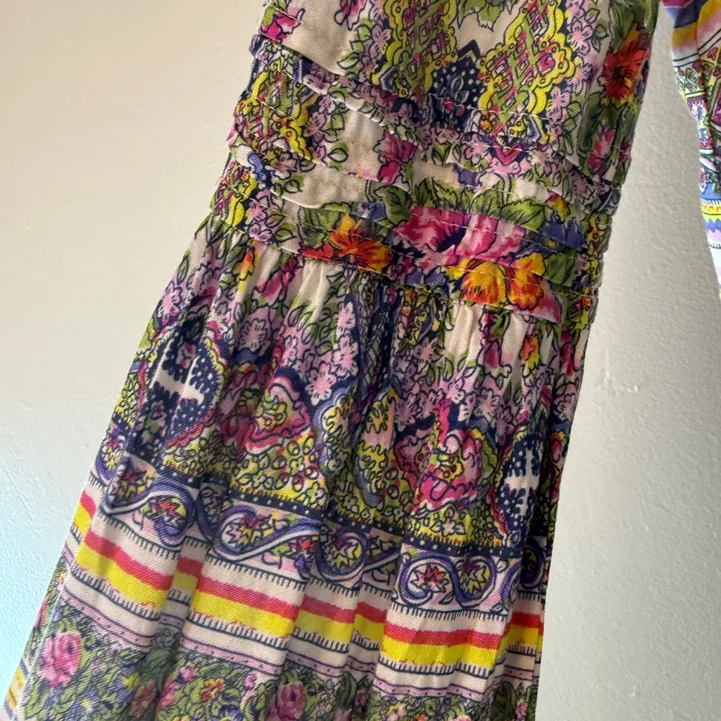 Anthropologie Maeve Ceresco Blouse Womens L Floral Peasant Boho Balloon Sleeves - Image 8