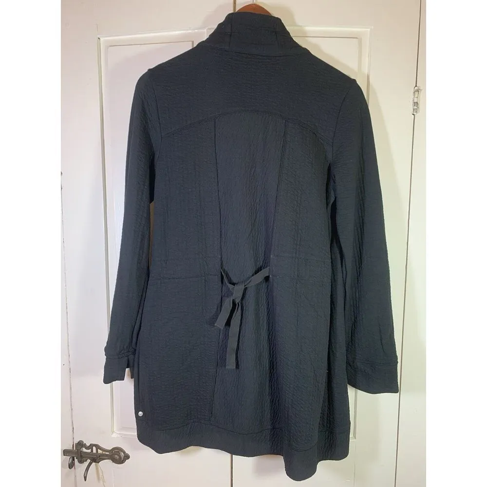 Neon Buddha Yoga Jacket Women Small Black Athleisure Stretch Minimalist Comfort‎ - Image 4