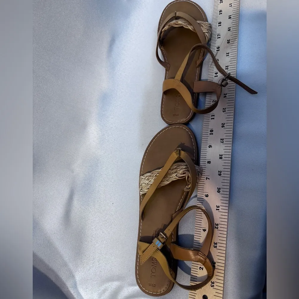 Toms Lexie Leather Braided Sandal size 8.5 - Image 4