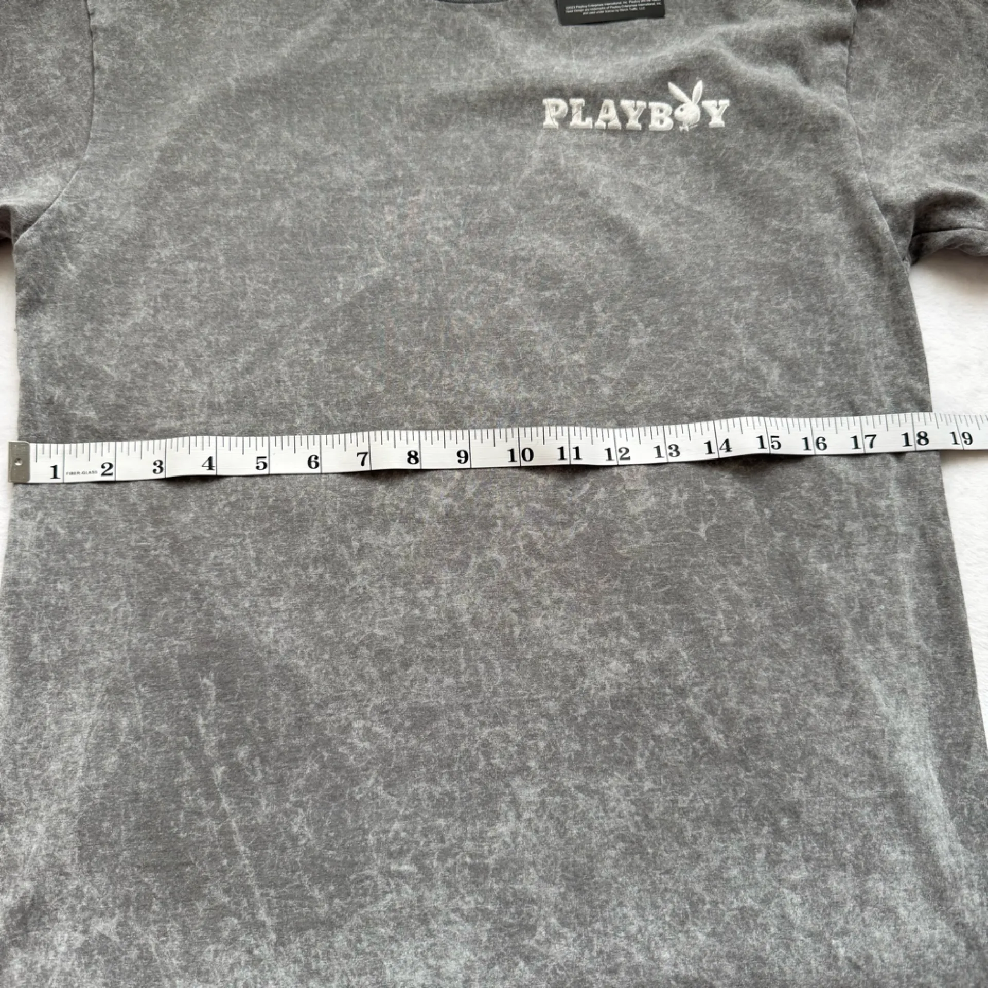New unisex Playboy gray Tshirt size medium - Image 3