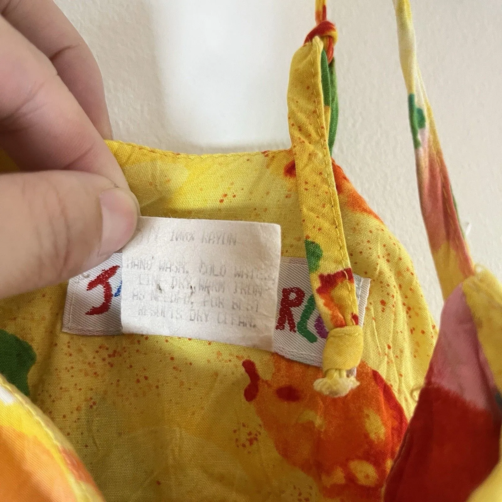 Jams World Women’s XS Tropical Floral Fish Slip Camisole Dress Hawaii Boho Belt - Image 6