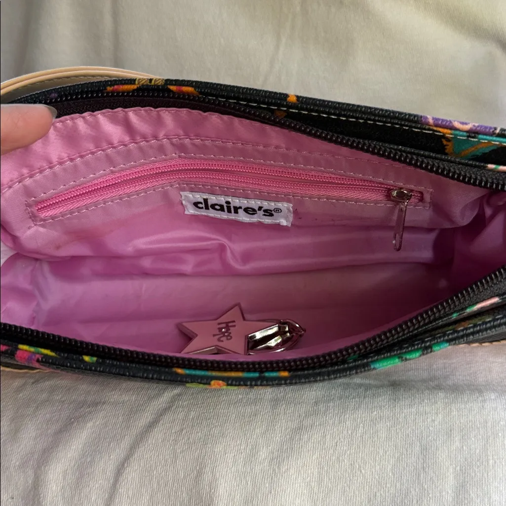 Claire’S Colorful Star Print Handbag and Wallet Set Black - Image 4