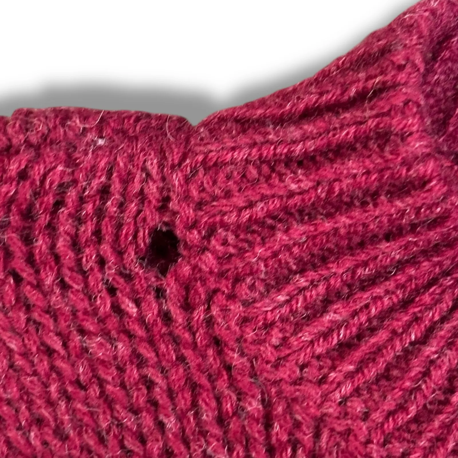 Vintage Benetton Shetland Wool Sweater Colorful Southwest Geometric Knit Cropped Red Size M - Image 5