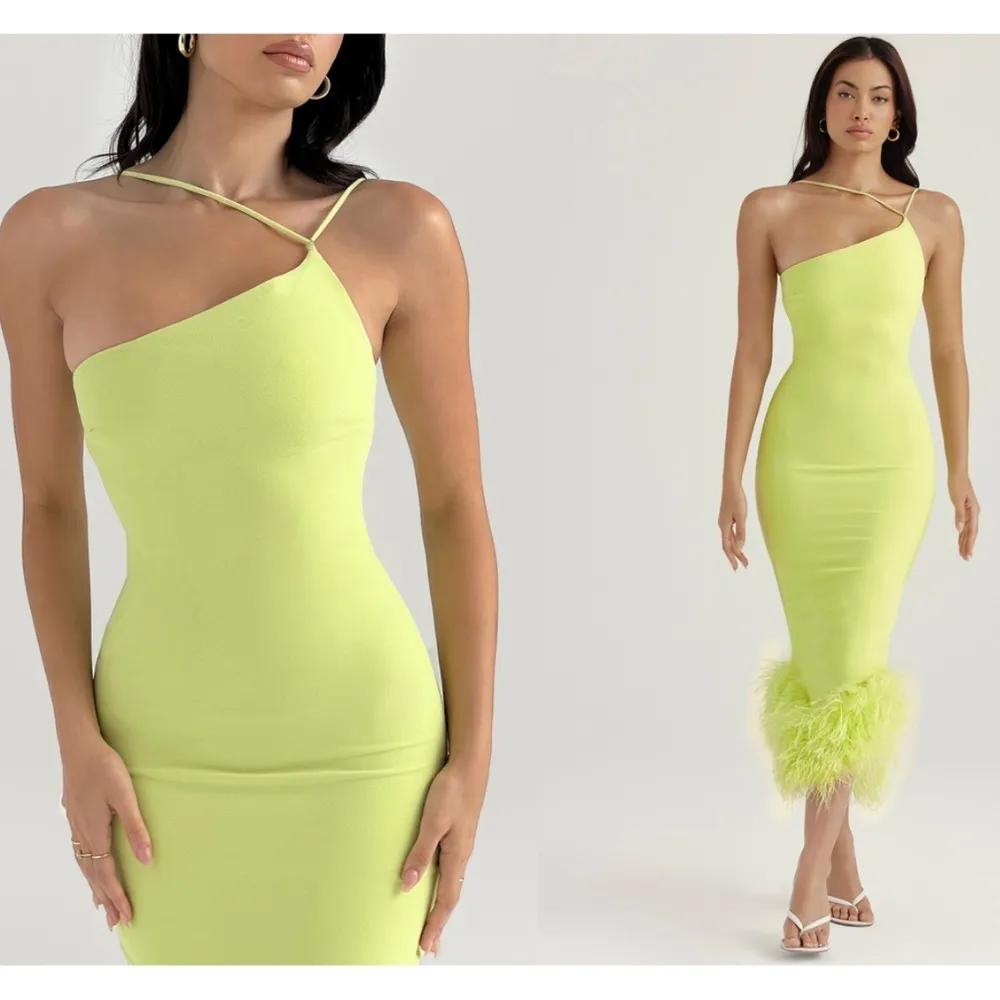 House of CB ‘Alessia’ Lime yellow neon Midi Dress NWOT‎ size M - Image 11