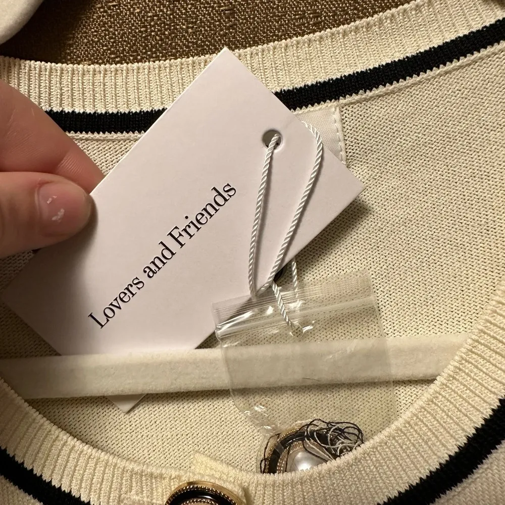 NWT Lovers and Friends Pearl Mini Dress Size Small Ivory and Black - Image 3