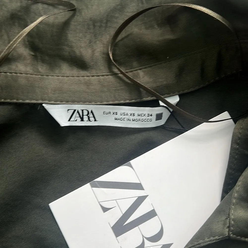 NWT Zara Cropped Silk Top - Image 2