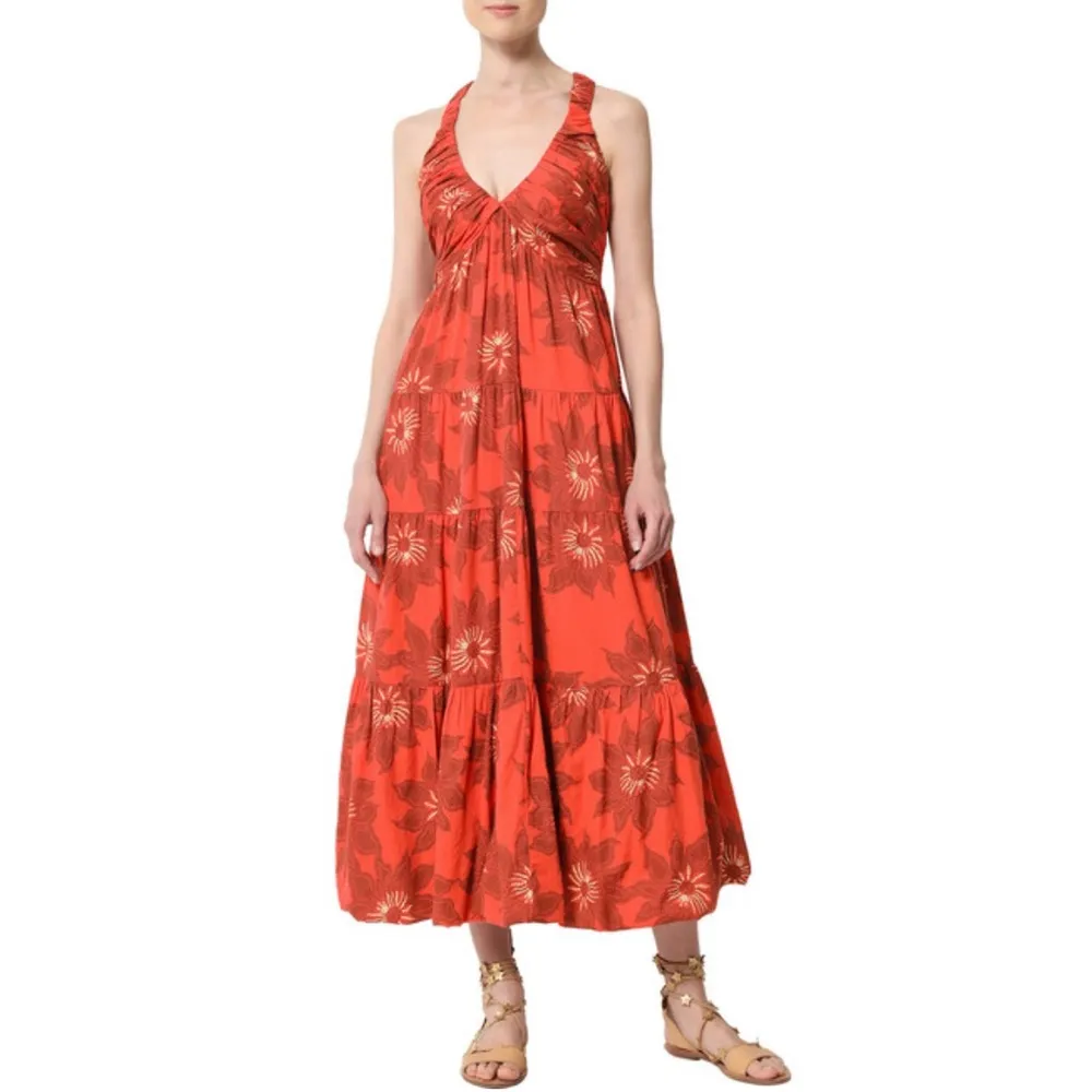 Tuckernuck OMIKA Sorrento A-Line 4-Tier Maxi Dress, Red - Image 13