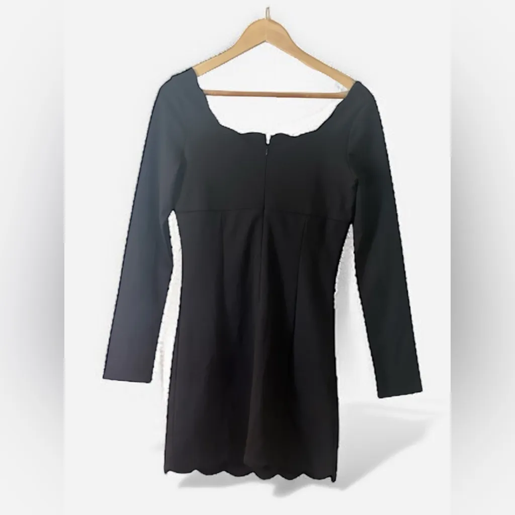 Petal & Pup X STORIA Eva Scalloped Black Dress - Image 15