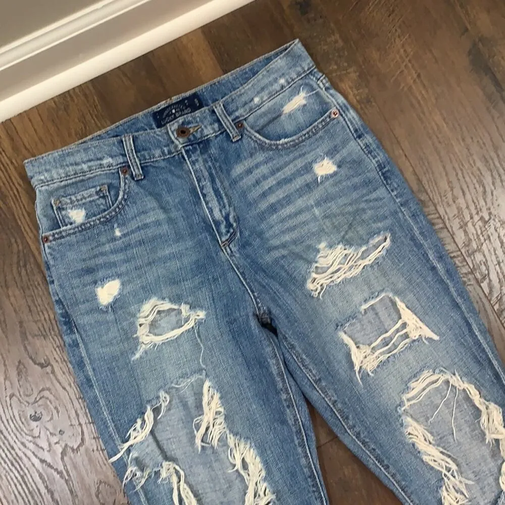 Lucky Brand Bridgette Skinny Busted Legs Distressed Light Wash Jeans - Image 4