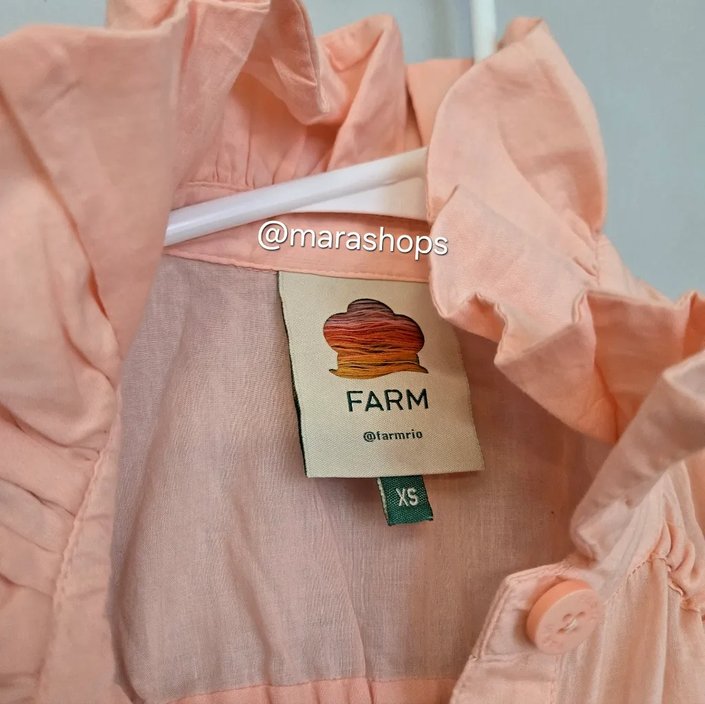 Farm Rio Pink Romantic Long Sleeve Blouse - Image 6