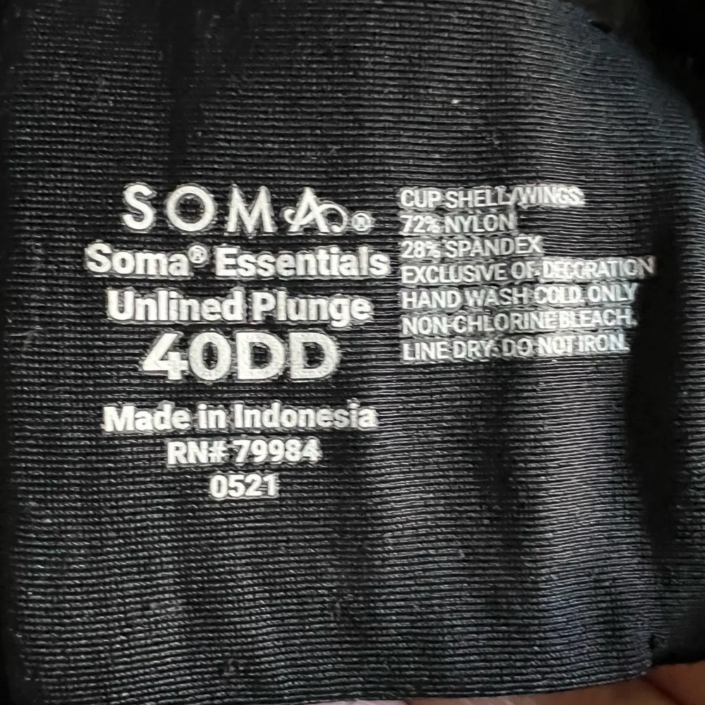 Soma Black Essentials‎ Unlined Plunge Underwire Bra - Image 4