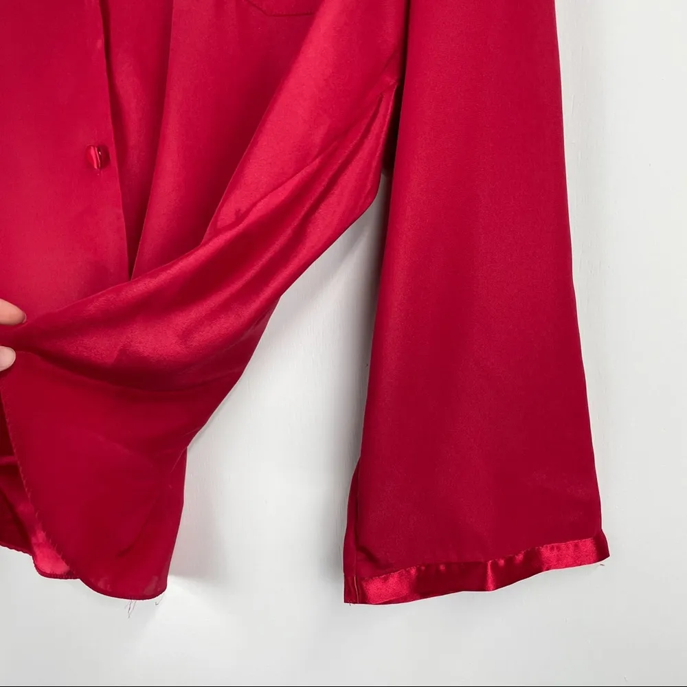 Victoria’s Secret Red Button Up Pajama Top - Image 6