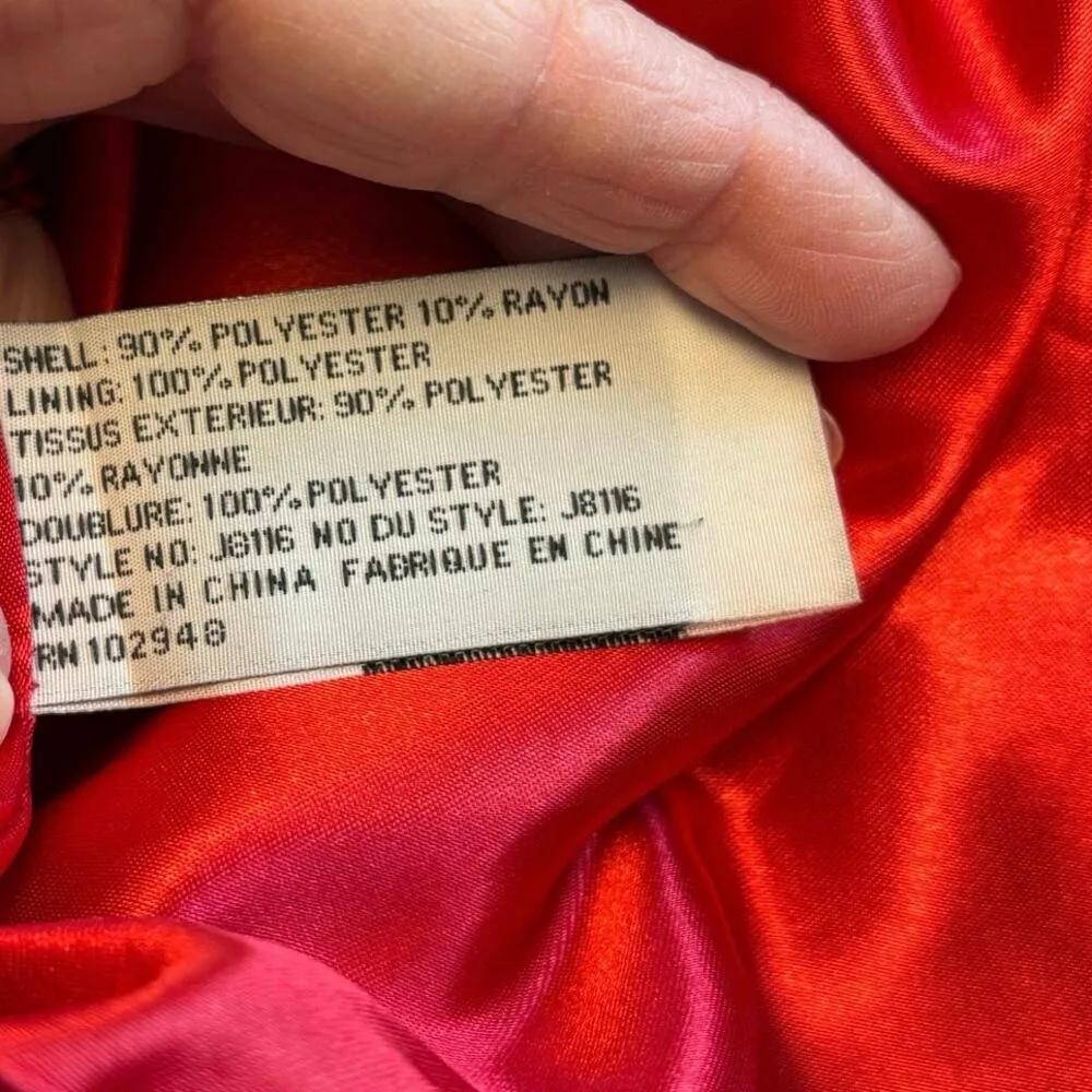 Tulle Size L Plaid Tweed Coat Belted Y2K Pockets Lined Black Size L - Image 6