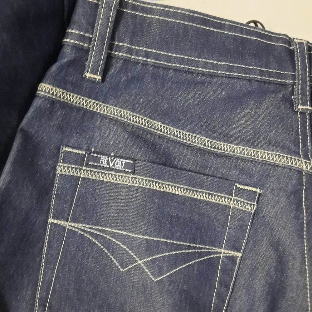 Revolt Jeans Juniors Size 7/8 Blue Mid Rise Dark Wash Denim - Image 6