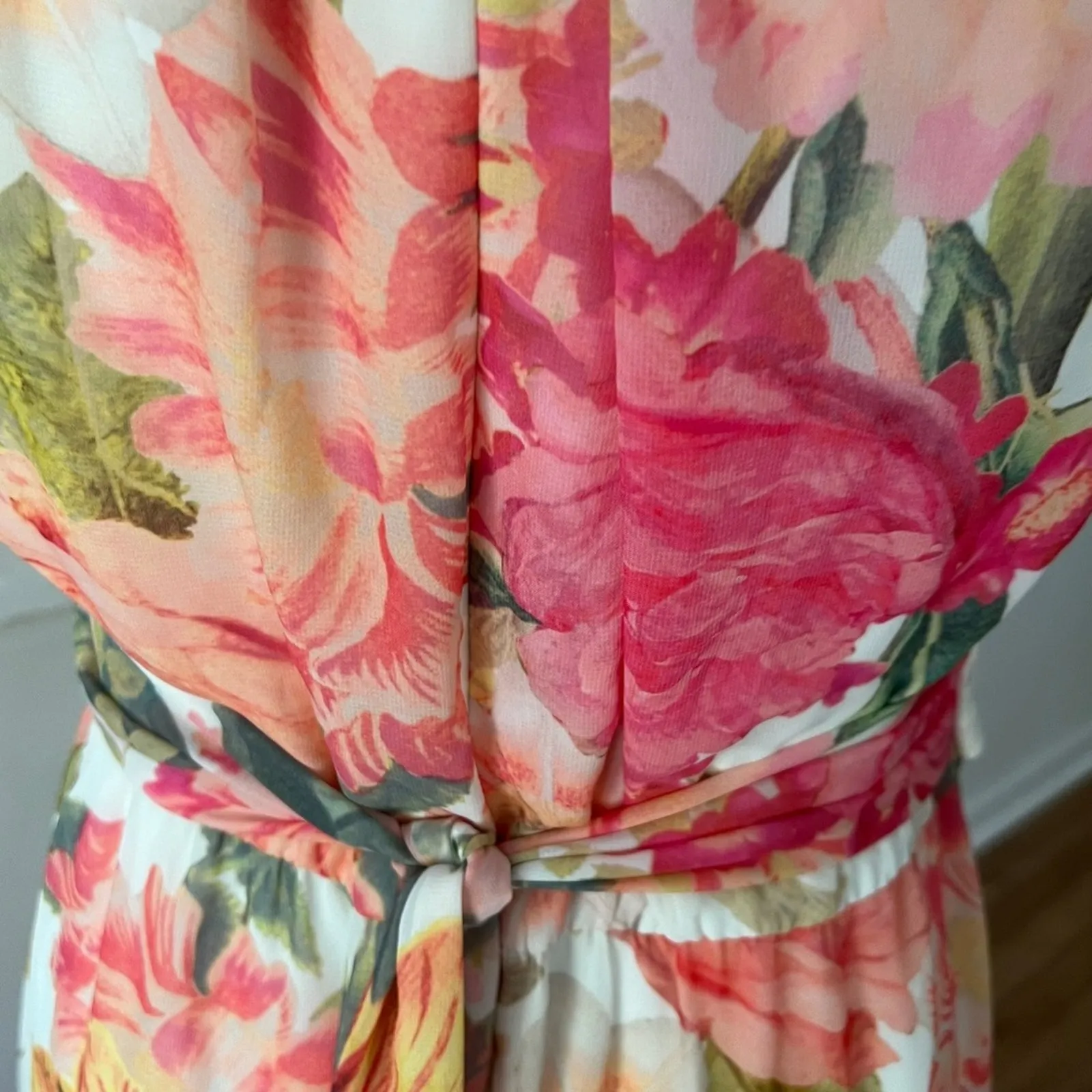 Adrianna Papell Formal Dress 6 Long Gown Small Floral Y2K Style Occasion Fairy - Image 14