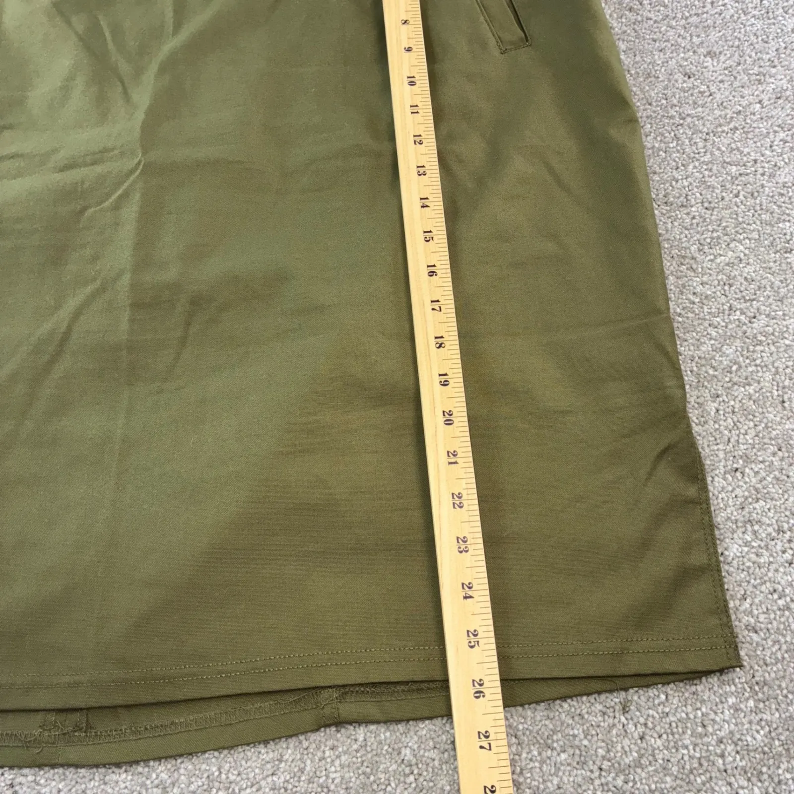 Lane Bryant Glamour Womens‎ Plus Size 28 Olive Green Utility A-Line Mini Skirt - Image 2