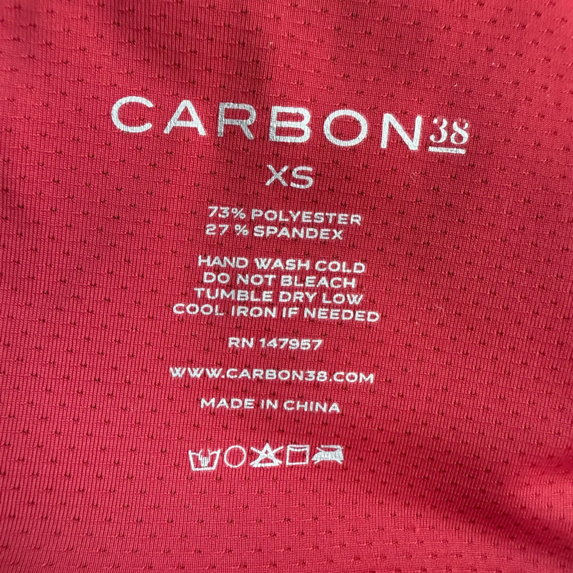 Carbon38 La Plage Crochet Banded Sports Bra, Red/Nude/Silver, Sz XS Red - Image 8