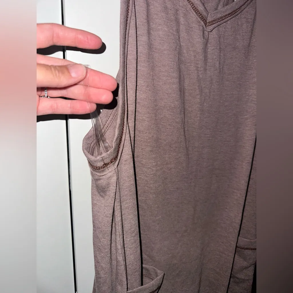 NEW Ces Femme Weekender Jumpsuit In Mocha Brown Size M - Image 5