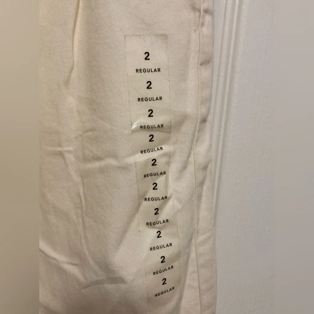 American Eagle Cream Highest Rise Belted Paperbag Waist Cropped Wide Leg Pants - Image 11