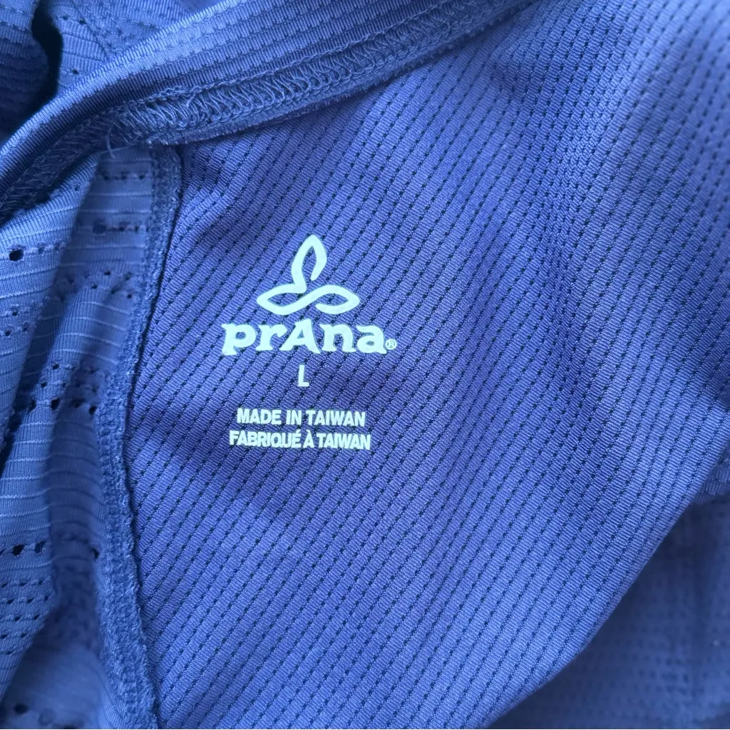 Prana V-neck Mesh Back Short Sleeve Top Purple L Activewear Athleisure Running - Image 5