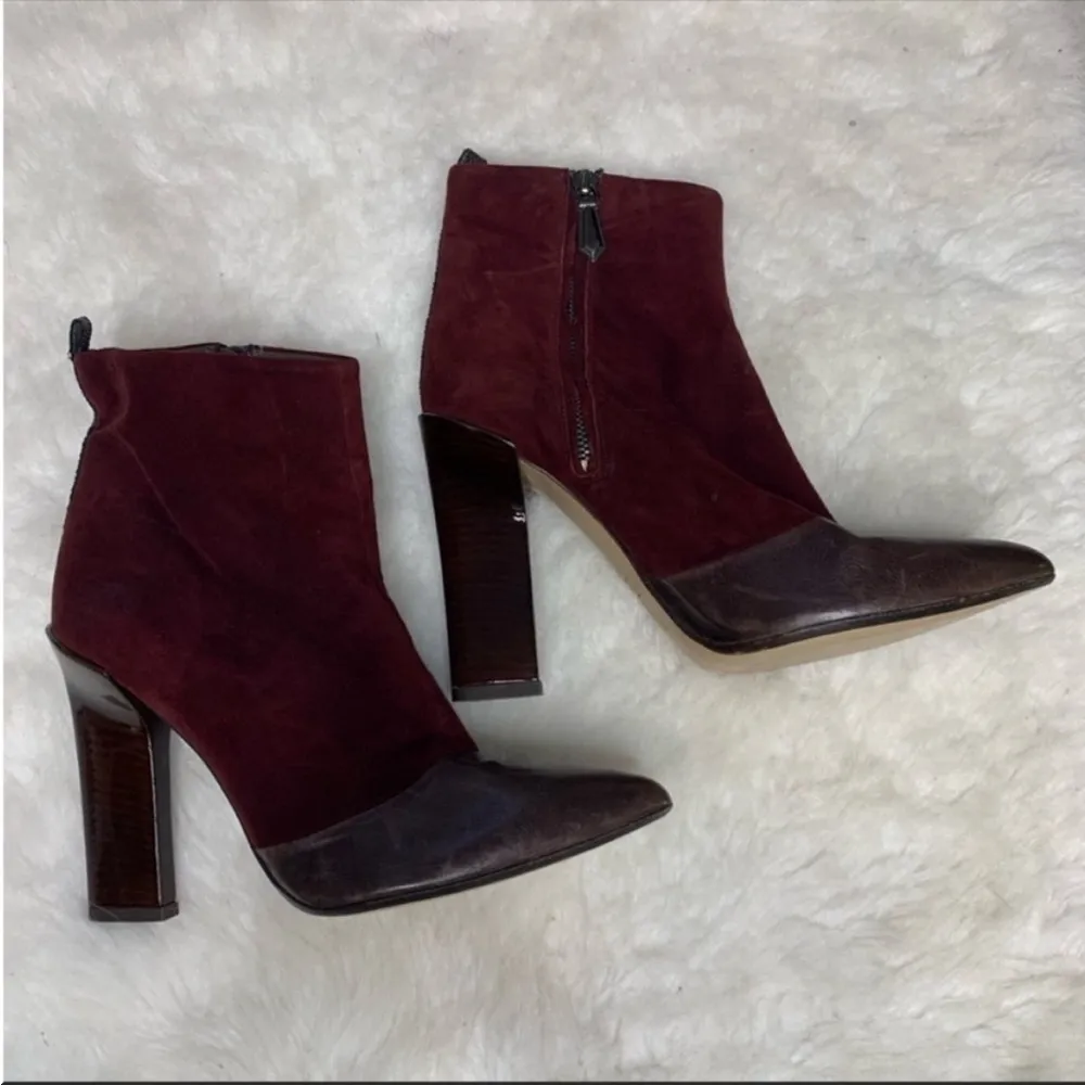Reed Krakoff Maroon Heeled Boots Purple Size 9.5 - Image 3